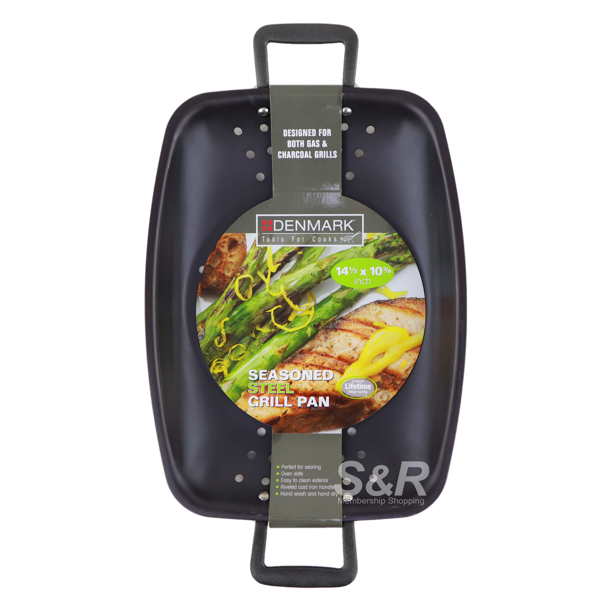 Denmark Seasoned Steel Grill Pan 14-inch 1pc Denmark Seasoned Steel Grill Pan 14-inch 1pc